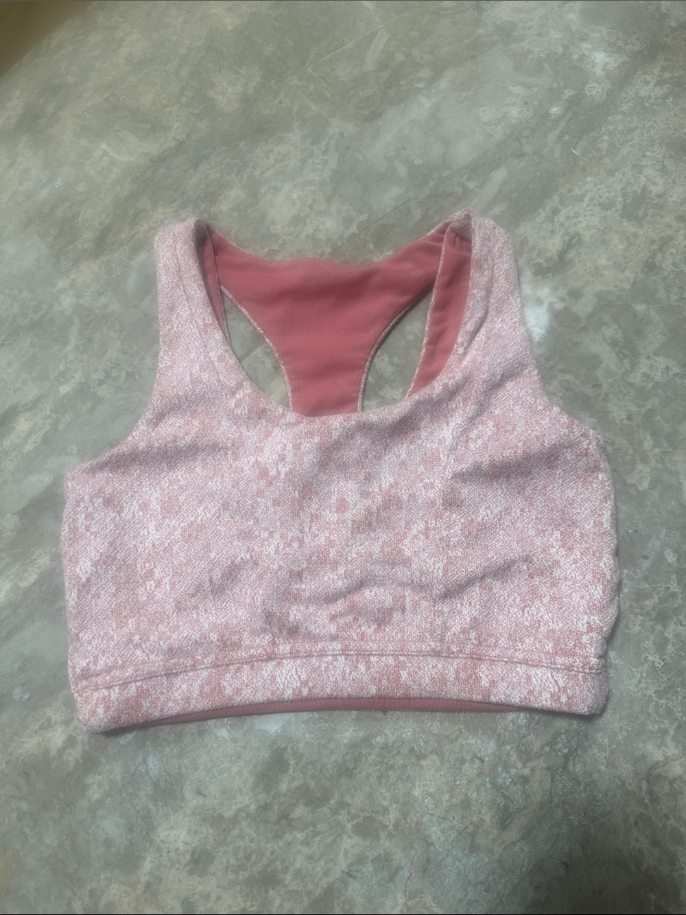 Gymshark Light Pink Textured Racerback Sports Bra